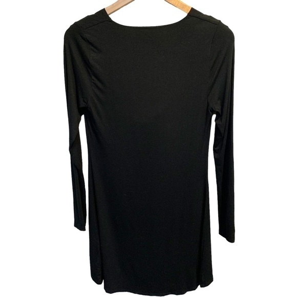 Alice+Olivia Black Base Jersey Knit Draped Cowl Neck Tunic - Picture 6 of 8